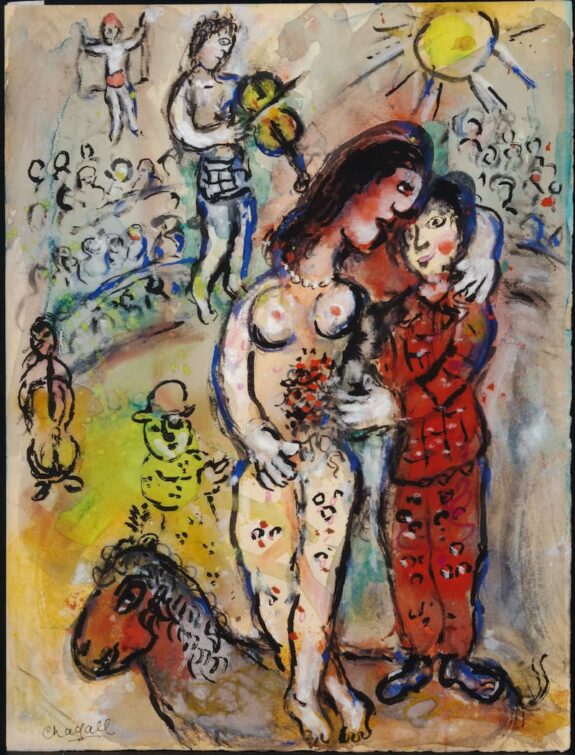 Galerie Larock-Granoff, Marc CHAGALL, Le nu au cirque,1980