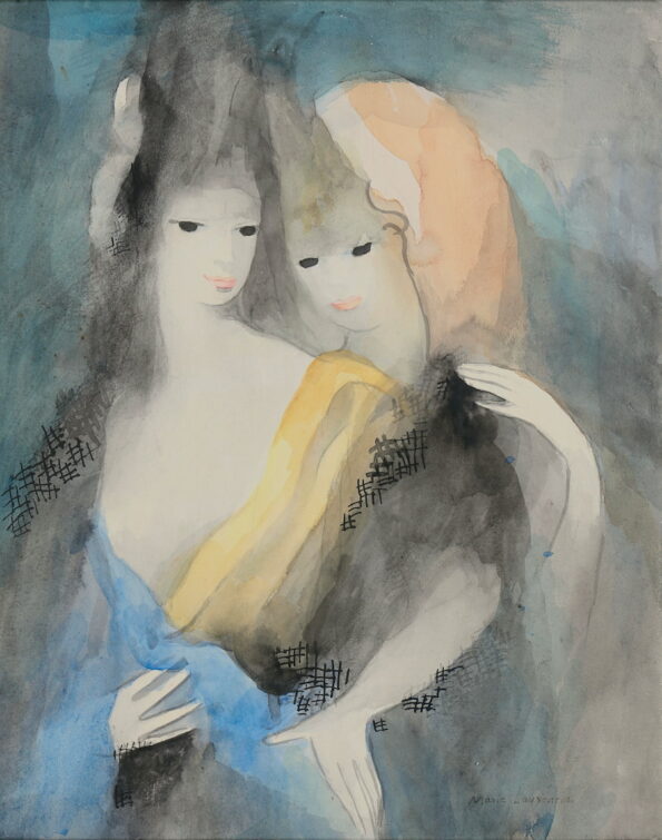 Galerie de la Présidence, Marie LAURENCIN , Deux jeunes femmes, mantille noire et turban rose